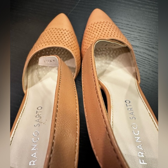 Franco Sarto Pointed Heels Ankle Strap laser cut in Salmon Ashlyn - Picture 4 of 5